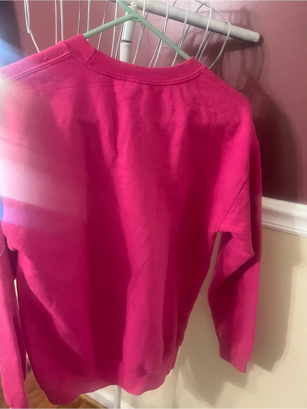 CHANEL Hot Pink Sweatshirt with Gold Logo
